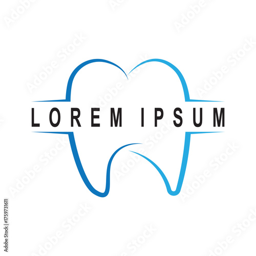 Dental care logo design vector illustration. Dental logo. Orthodontic logo.