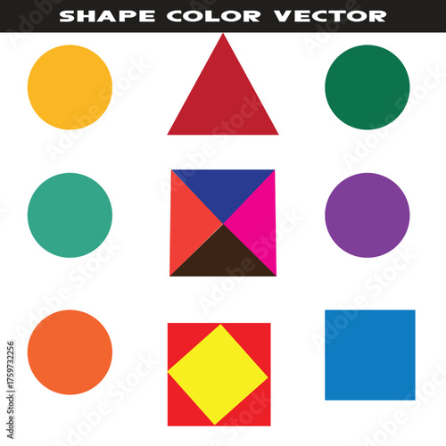 Geometric Harmony: 15-Shape Grid for Visual Learning & Design Play