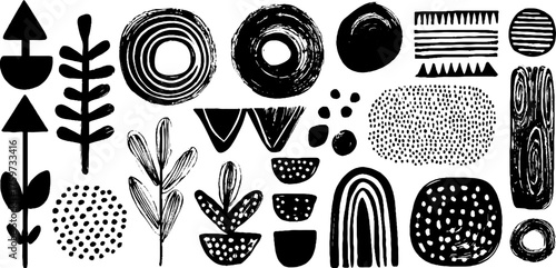 Abstract geometric interface elements for modern design projects