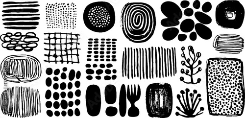 Abstract geometric pattern with intersections and lines – modern art design for posters and prints