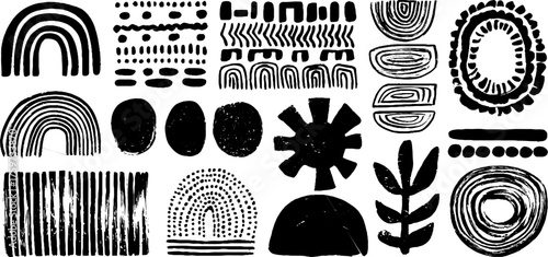 Abstract minimalist design with geometric lines and shapes for art and decoration