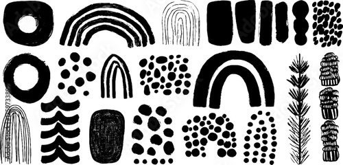 Minimalist abstract shapes collection for creative design and decoration