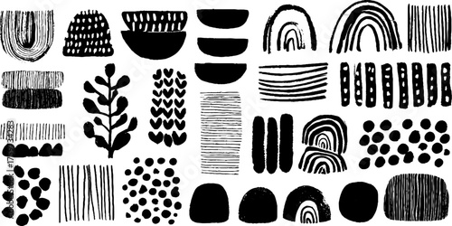 Abstract optical illusions with lines, grids, and waves for creative design projects