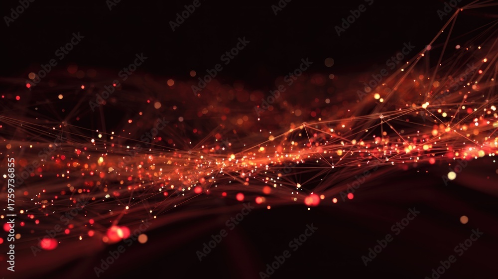 Obraz premium Abstract digital background with neural network connections. Artificial intelligence and data technology concept.