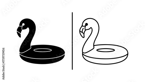 Flamingo float with transparent background