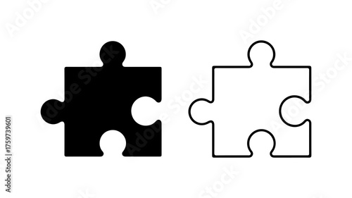 Puzzle pieces with transparent background