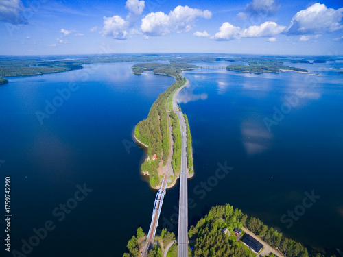 Aerial view of Punkaharju R...