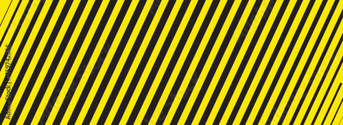 Diagonal stripes background. Yellow and black lines pattern for road warning and wallpaper template. Realistic lines with repeat stripes texture. Simple geometric stripes background.