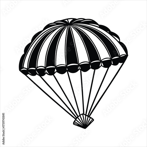 Parachute floating in sky