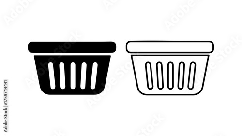 Laundry basket icon with transparent background