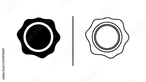 Knob with ridges and line with transparent background