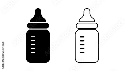 Baby bottles with transparent background