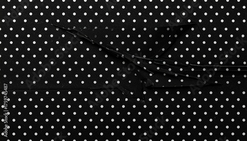 Curved Black Surface with White Dots – Geometric Texture and Depth | black surface, white dots, dotted pattern, curved texture, geometric design, visual depth, fabric texture, upholstery detail, minim