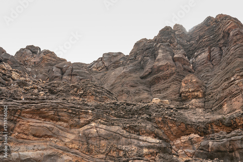 Photos Roughly surface of sand stone formation at mountain cliff in arid desert area, background and texture in nature environment
