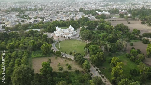 Majestic Aerial View of Gulzar Mahal in Bahawalpur, Pakistan – 4K Drone Footage of Historical Royal Palace