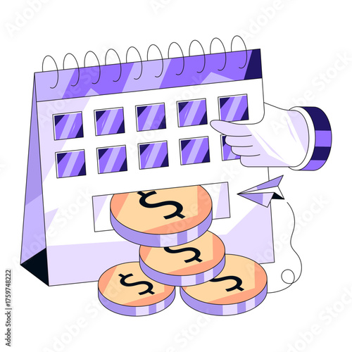 A beautiful design icon of payday