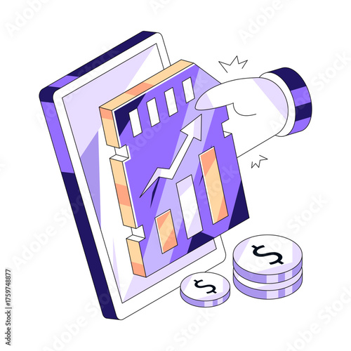 An icon design of business memory card