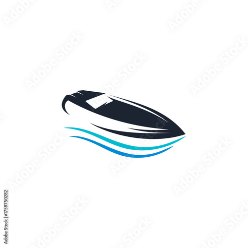 Speed boat logo design template. illustration vector, suitable for your design need, logo, illustration, animation, etc.