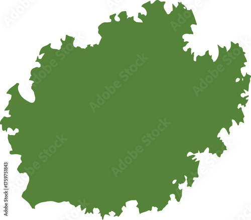 Single vibrant green lettuce leaf with frilly edges isolated on black food fresh