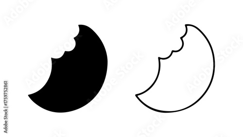 Cookie bite with transparent background