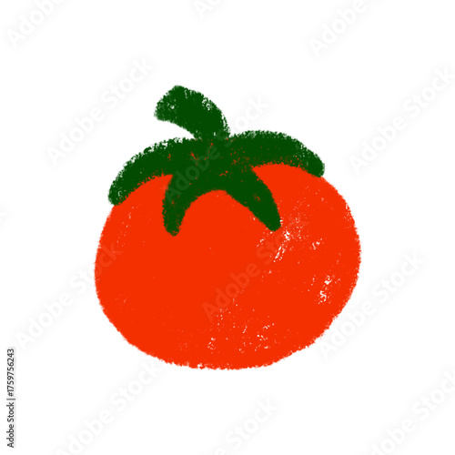 tomato vector illustration crayon style