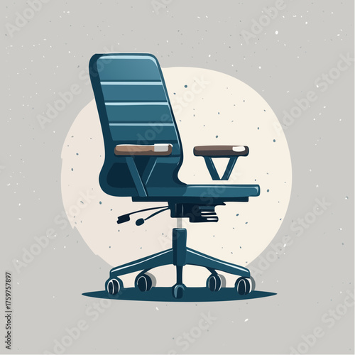 Office chair on grey background