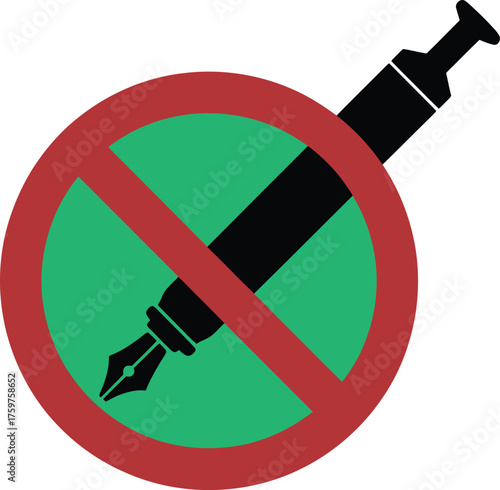 World diabetes day no insulin injection symbol awareness campaign medical symbol