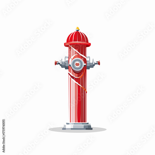 Red fire hydrant with transparent background