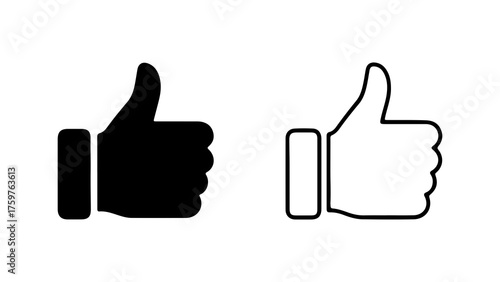 Thumbs up icons with transparent background