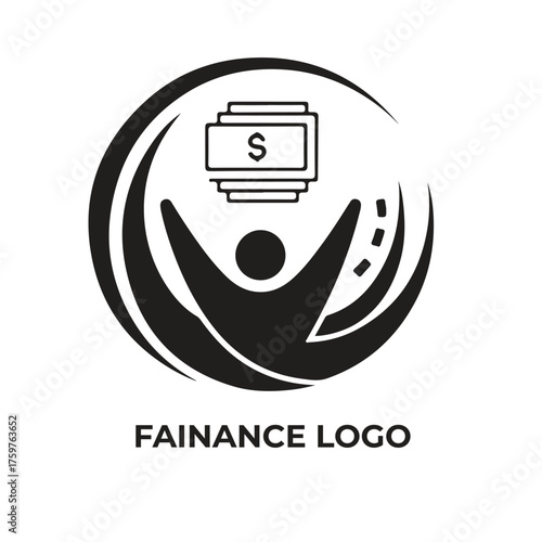 fainance logo Investment icon set. Containing investor, mutual fund, asset, risk management