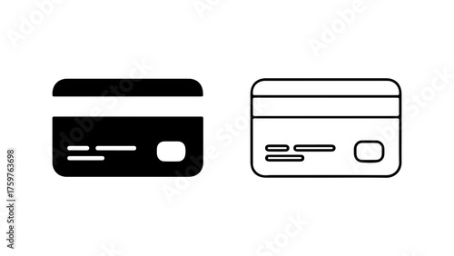 Credit cards icon set with transparent background