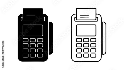 Pos terminal icons with transparent background