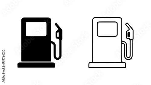 Gas pump icon with transparent background
