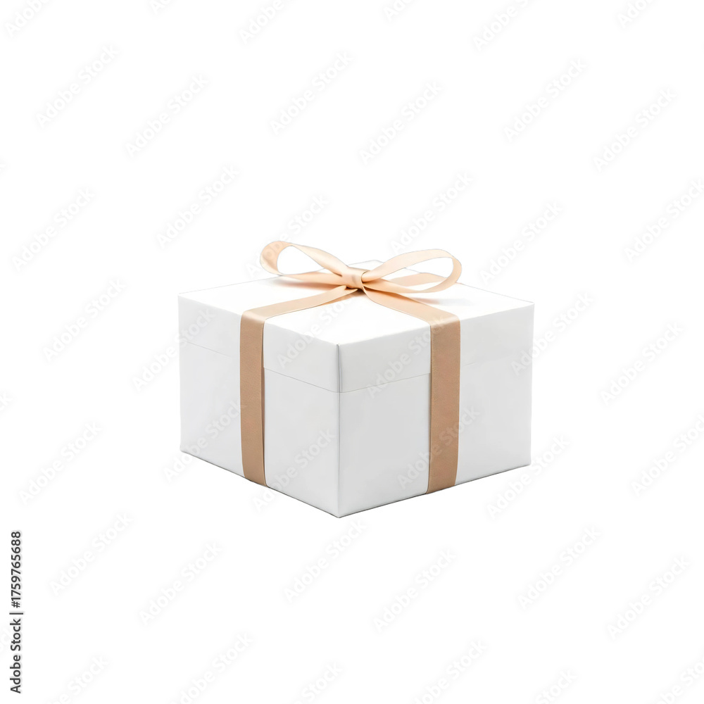 Obraz premium White gift box isolated on transparent background