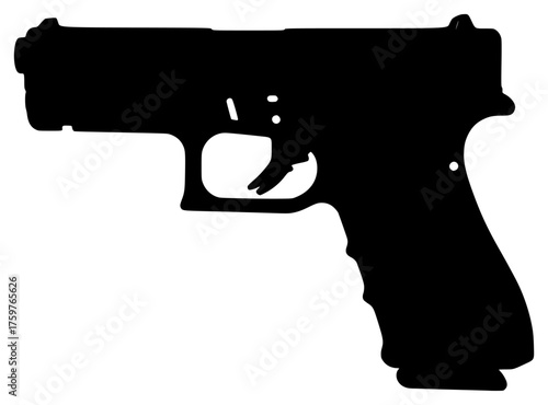 gun on a transparent background, black, gun, picture, silhouette 