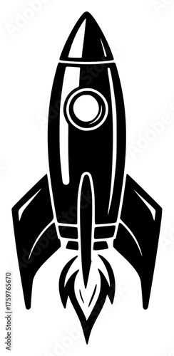 rocket on a transparent background, black, design, logo, rocket, space 