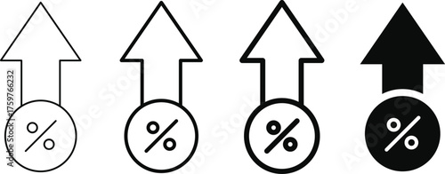 Profit growth icon. increase arrow up icons. Interest growth design.  business concept symbol
