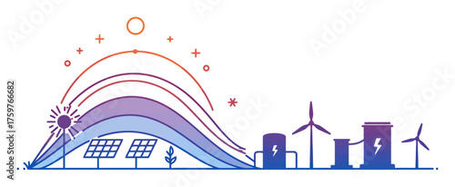 Abstract Gradient Energy Sustainability Power, Renewable Eco-Friendly Vector Design