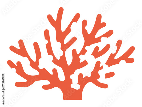 Coral Bleaching Pattern Loss Vector, Ocean Stress Climate Change Minimalist Design