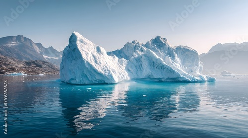Wallpaper Mural Massive iceberg floats in calm arctic ocean under clear sky. Torontodigital.ca