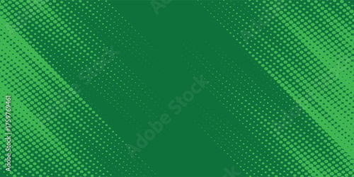 green halftone on background. Vector dotted sparkles or halftone shine pattern texture Pop Art Style Background.