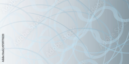 Abstract Blue and White Swirling Lines on Gradient Background.