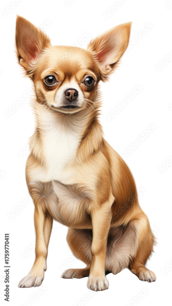 Fototapeta premium PNG Chihuahua dog mammal animal.