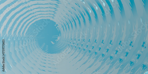 Abstract Light Blue Concentric Circles and Lines Pattern.