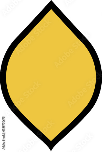 Shield emblem featuring crossed swords, outlined in black over a yellow background.