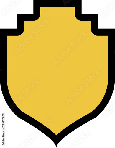 Empire-style shield with a golden-themed design and intricate detailing.