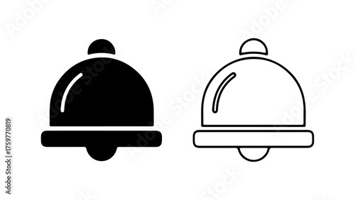 Hotel service bell icon with transparent background