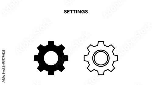 Gear icons with transparent background