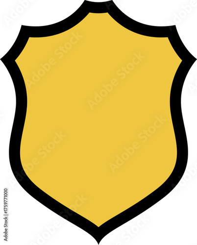 Shield with a crowned emblem at the top, featuring a regal-inspired heraldic frame.