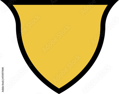 Shield with a royalty-inspired crest, displaying engraved ornamental patterns and a structured shape.